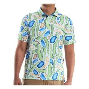 Men's Good Good Golf Campo Polo Medium Green Tan